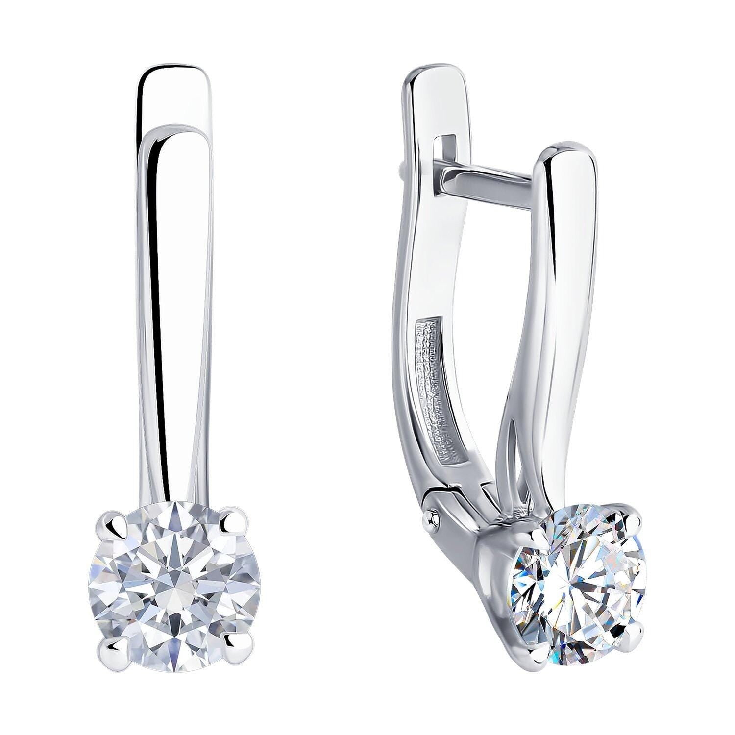 Timeless Lab Grown Diamond Dangle Earrings | IGI Certified | Silver, Gold