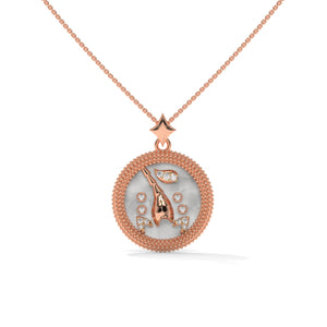 Scorpio Zodiac Lab Grown Diamond Pendant, Solid Gold or Silver