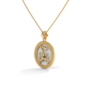 Scorpio Zodiac Lab Grown Diamond Pendant, Solid Gold or Silver
