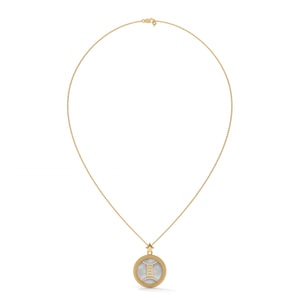 Gemini Zodiac Pendant Necklace, Unisex | 10K, 14K, 18K Gold, 925 Silver | Cable Chain | Lab Grown Diamond