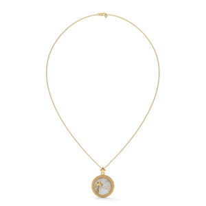 Capricorn Zodiac Pendant Necklace, Unisex | 10K, 14K, 18K Gold, 925 Silver | Cable Chain | Lab Grown Diamond