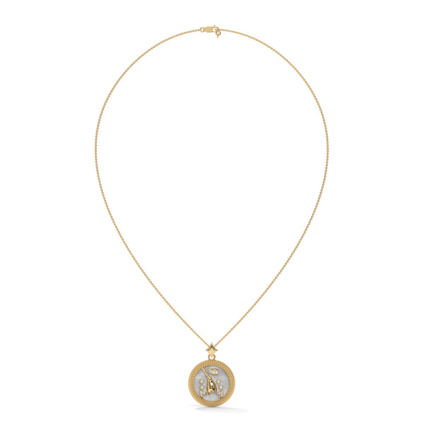 Scorpio Zodiac Lab Grown Diamond Pendant, Solid Gold or Silver
