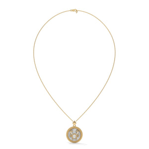 Cancer Zodiac Pendant Necklace, Unisex | 10K, 14K, 18K Gold, 925 Silver | Cable Chain | Lab Grown Diamond