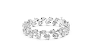 26.52ct Pear Cut Diamond Bracelet, Women/Men | 10K, 14K, 18K Gold, 925 Silver | Lab Grown Diamond | Vivid Luxe Jewelers