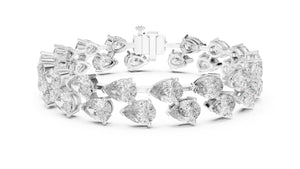 26.52ct Pear Cut Diamond Bracelet, Women/Men | 10K, 14K, 18K Gold, 925 Silver | Lab Grown Diamond | Vivid Luxe Jewelers