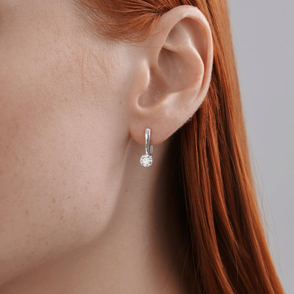Timeless Lab Grown Diamond Dangle Earrings | IGI Certified | Silver, Gold