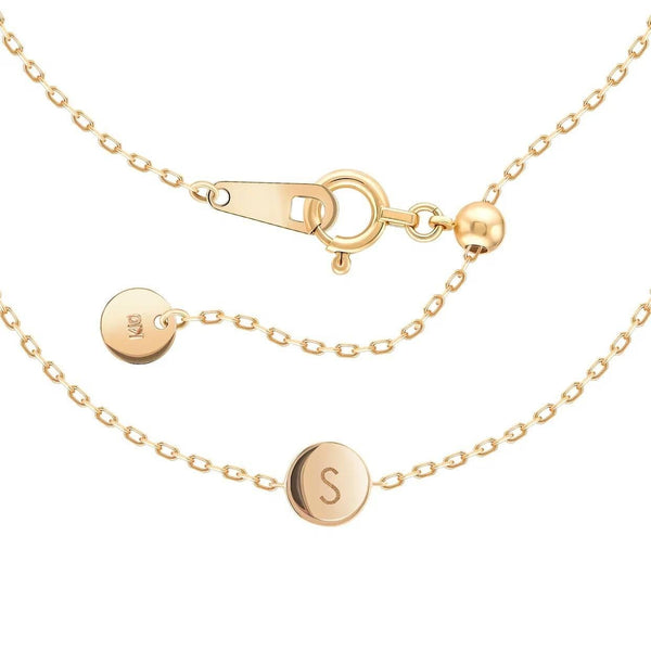 Custom Initial Disc Bracelet: Personalized Charm