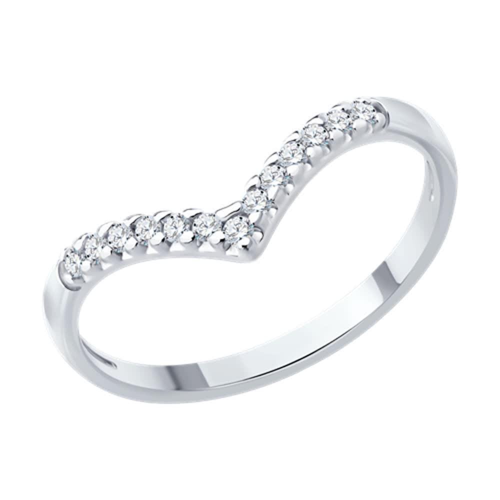 Lab Grown Diamond V Ring: Petite Stacking Ring, Gold & Silver