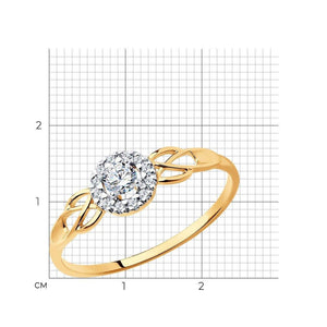 Lab Grown Diamond Halo Twist Ring: Dainty Stackable Band