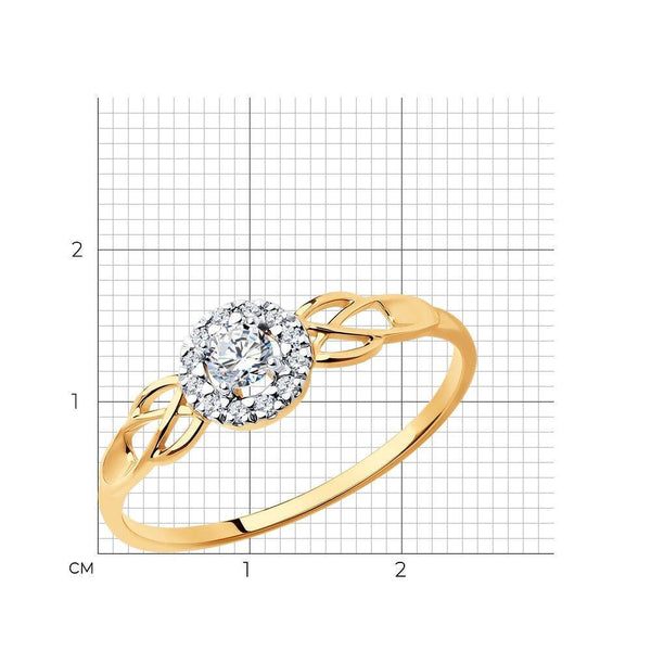 Lab Grown Diamond Halo Twist Ring: Dainty Stackable Band