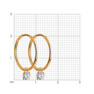 Lab Grown Diamond Drop Hoop Earrings – Minimalist Everyday Luxury | Gold, Silver
