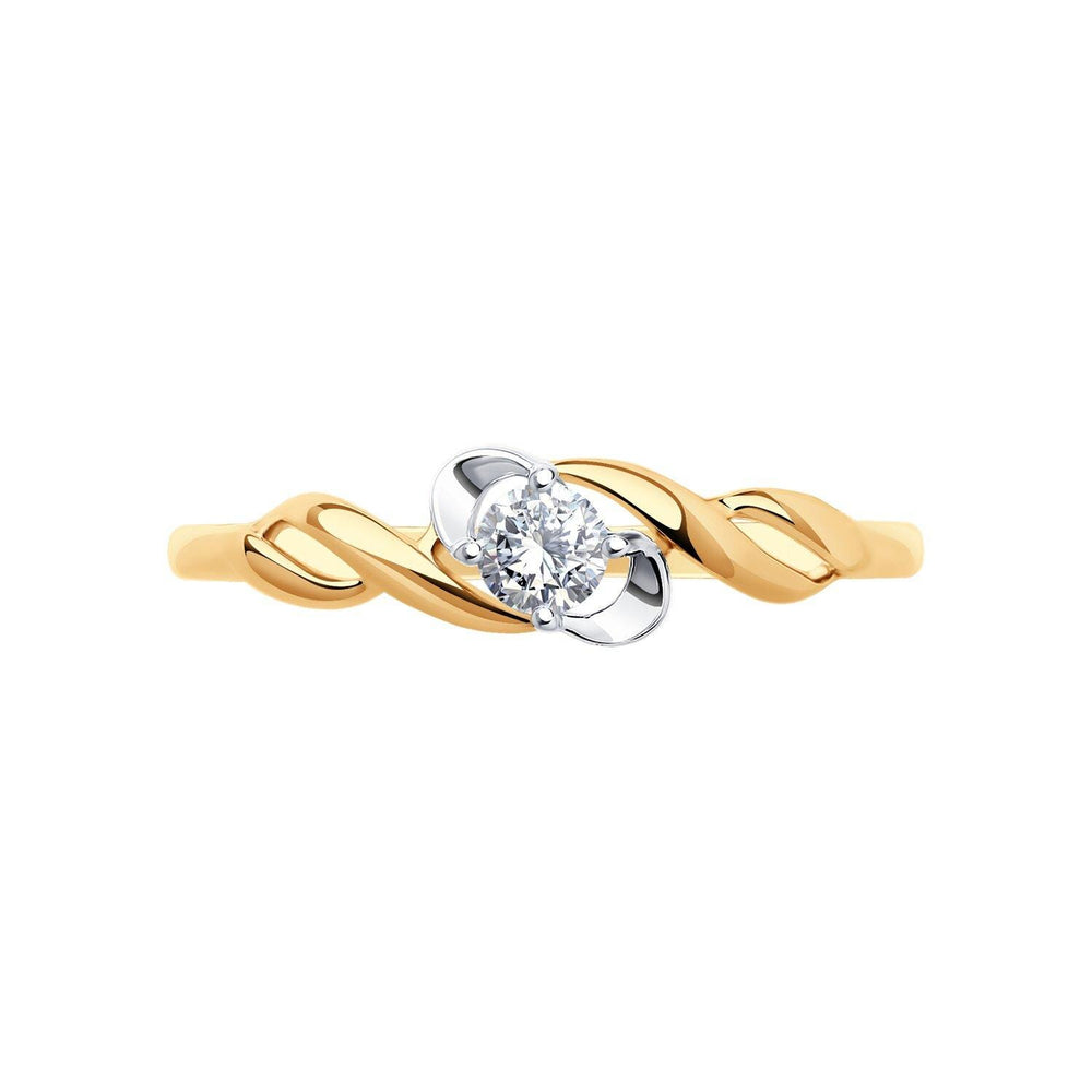 Lab Grown Diamond Twist Ring: Petite Stacking Ring