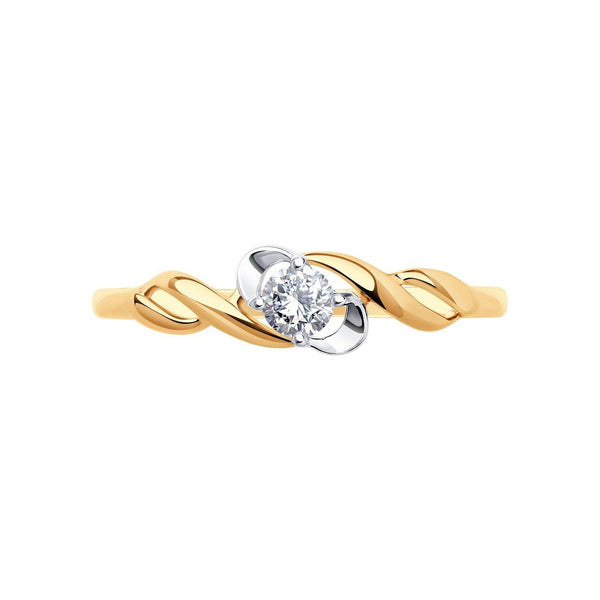 Lab Grown Diamond Twist Ring: Petite Stacking Ring