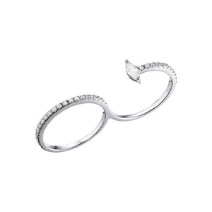 Marquise Diamond Engagement Ring Genuine Lab Grown Diamond Anniversary Ring Unique Proposal Ring for Her Six Claw Prong Setting Ring Gift