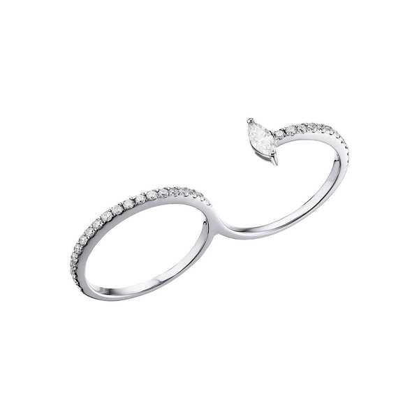 Marquise Diamond Engagement Ring Genuine Lab Grown Diamond Anniversary Ring Unique Proposal Ring for Her Six Claw Prong Setting Ring Gift