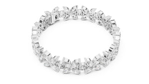 14 Carat Marquise and Round Cut Luxury Diamond Bracelet, Women/Men | 10K, 14K, 18K Gold, 925Silver | Lab Grown Diamond