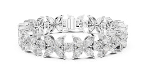 14 Carat Marquise and Round Cut Luxury Diamond Bracelet, Women/Men | 10K, 14K, 18K Gold, 925Silver | Lab Grown Diamond