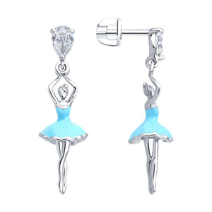 Ballerina Earrings, Dangle Earrings | Silver, 10K Gold, 14K Gold, 18K Gold