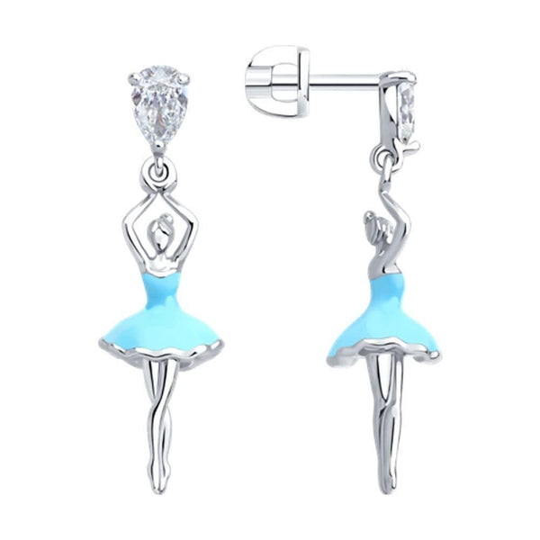 Ballerina Earrings, Dangle Earrings | Silver, 10K Gold, 14K Gold, 18K Gold