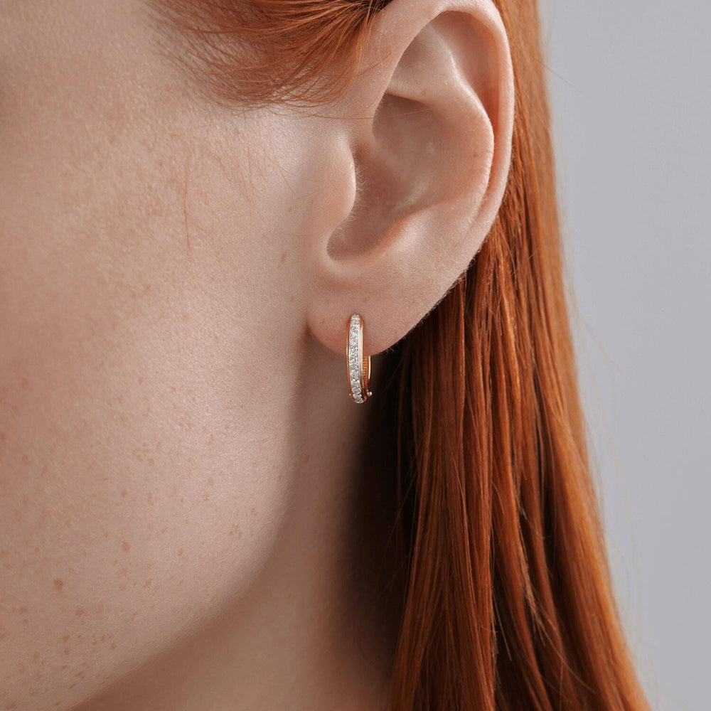 Lab Grown Diamond Hoop Earrings | Silver, Gold | Diamond Hoops, Gold Hoops
