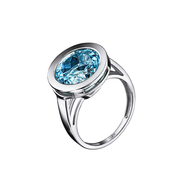 Blue Diamond Ring 4ct Lab Diamond, Engagement Ring, Vintage Diamond Ring for Women, Promise Ring for Her, Wedding Ring, Gift for mom