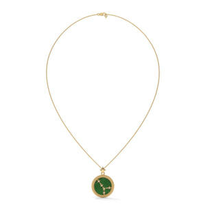 Cancer Zodiac Pendant Necklace, Unisex | 10K, 14K, 18K Gold, 925 Silver | Cable Chain | Lab Grown Diamond | Vivid Luxe Jewelers