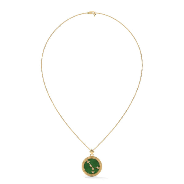 Cancer Zodiac Pendant Necklace, Unisex | 10K, 14K, 18K Gold, 925 Silver | Cable Chain | Lab Grown Diamond | Vivid Luxe Jewelers