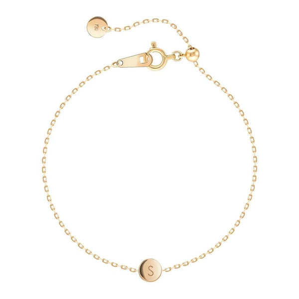 Custom Initial Disc Bracelet: Personalized Charm