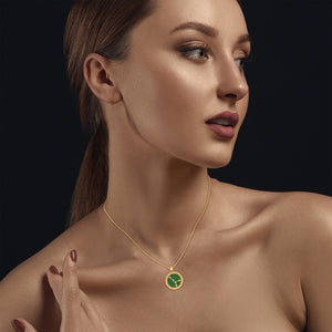 Cancer Zodiac Pendant Necklace, Unisex | 10K, 14K, 18K Gold, 925 Silver | Cable Chain | Lab Grown Diamond