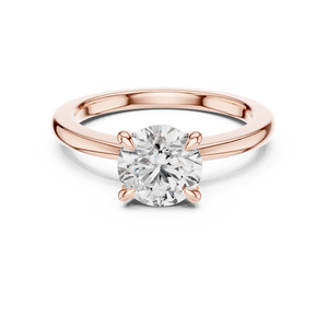 Round Brilliant Lab Diamond Ring Lab Crete Diamond Engagement Ring Vintage Diamond Ring for Women Promise Ring for Her Anniversary Ring Gif