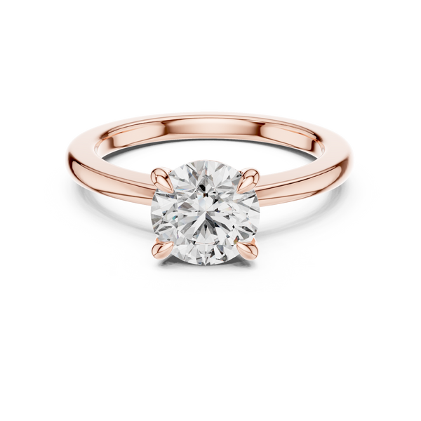 Round Brilliant Lab Diamond Ring Lab Crete Diamond Engagement Ring Vintage Diamond Ring for Women Promise Ring for Her Anniversary Ring Gif