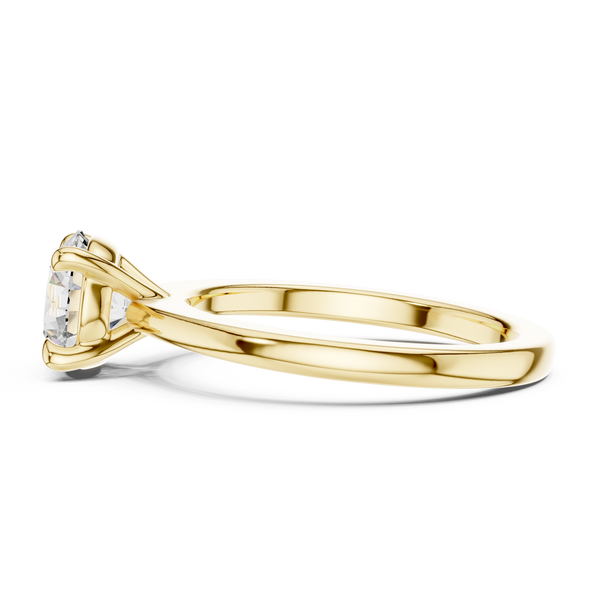 Round Brilliant Lab Diamond Ring Lab Crete Diamond Engagement Ring Vintage Diamond Ring for Women Promise Ring for Her Anniversary Ring Gif