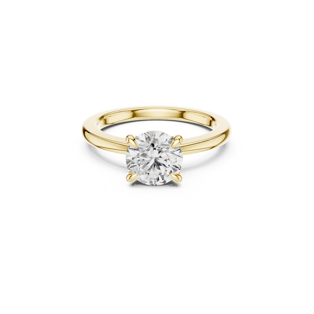 Round Brilliant Lab Diamond Ring Lab Crete Diamond Engagement Ring Vintage Diamond Ring for Women Promise Ring for Her Anniversary Ring Gif