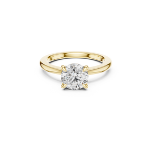 Round Brilliant Lab Diamond Ring Lab Crete Diamond Engagement Ring Vintage Diamond Ring for Women Promise Ring for Her Anniversary Ring Gif