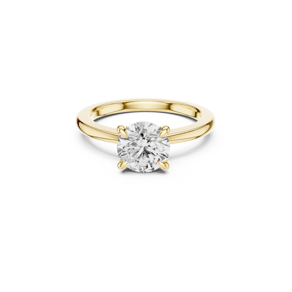 Round Brilliant Lab Diamond Ring Lab Crete Diamond Engagement Ring Vintage Diamond Ring for Women Promise Ring for Her Anniversary Ring Gif