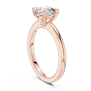 Round Brilliant Lab Diamond Ring Lab Crete Diamond Engagement Ring Vintage Diamond Ring for Women Promise Ring for Her Anniversary Ring Gif