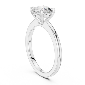 Round Brilliant Lab Diamond Ring Lab Crete Diamond Engagement Ring Vintage Diamond Ring for Women Promise Ring for Her Anniversary Ring Gif