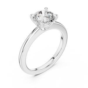 Round Brilliant Lab Diamond Ring Lab Crete Diamond Engagement Ring Vintage Diamond Ring for Women Promise Ring for Her Anniversary Ring Gif