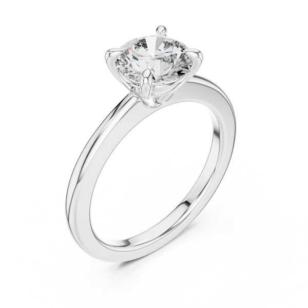 Round Brilliant Lab Diamond Ring Lab Crete Diamond Engagement Ring Vintage Diamond Ring for Women Promise Ring for Her Anniversary Ring Gif