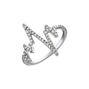 Heartbeat Lab Grown Diamond Ring: 14K Gold Pulse Line Band