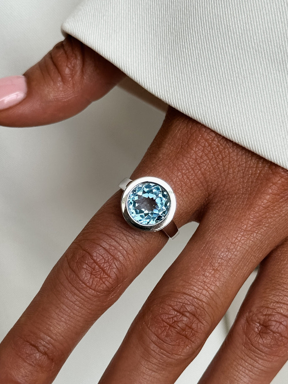 Blue Diamond Ring 4ct Lab Diamond, Engagement Ring, Vintage Diamond Ring for Women, Promise Ring for Her, Wedding Ring, Gift for mom