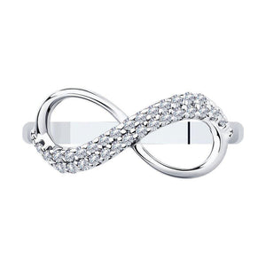 Lab Grown Diamond Infinity Ring: Dainty Promise Ring