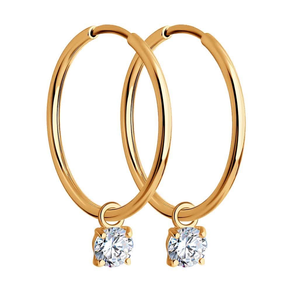 Lab Grown Diamond Drop Hoop Earrings – Minimalist Everyday Luxury | Gold, Silver