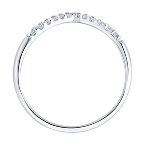 Lab Grown Diamond V Ring: Petite Stacking Ring, Gold & Silver