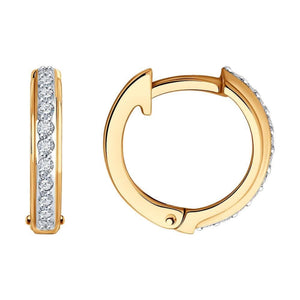 Lab Grown Diamond Hoop Earrings | Silver, Gold | Diamond Hoops, Gold Hoops