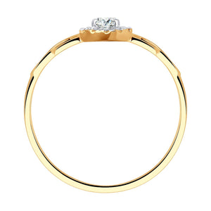 Lab Grown Diamond Halo Twist Ring: Dainty Stackable Band