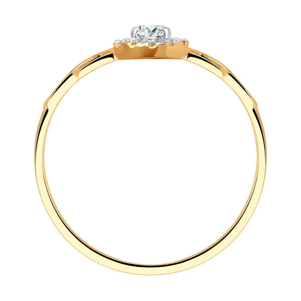 Lab Grown Diamond Halo Twist Ring: Dainty Stackable Band