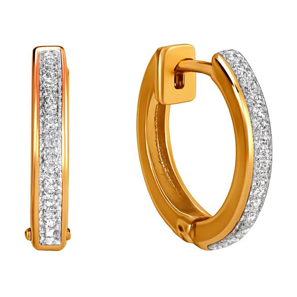Lab Grown Diamond Hoop Earrings | Silver, Gold | Diamond Hoops, Gold Hoops