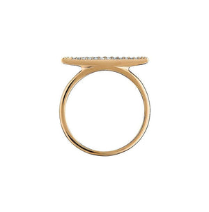 Dainty Lab Grown Diamond Bar Ring: 10K/14K/18K Solid Gold, 925 Silver