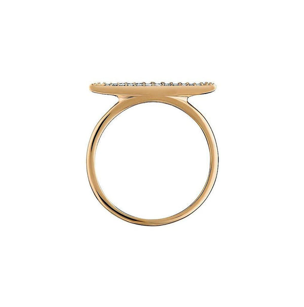 Dainty Lab Grown Diamond Bar Ring: 10K/14K/18K Solid Gold, 925 Silver